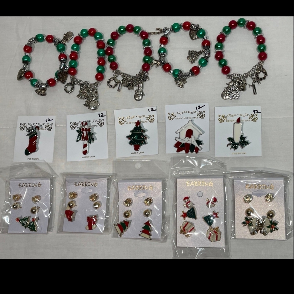5pc CHRISTMAS JEWELRY SET NEW.